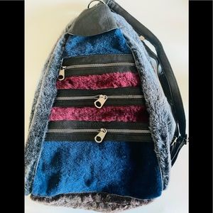 Brand New! Womens Leather Suede Bag with Fur